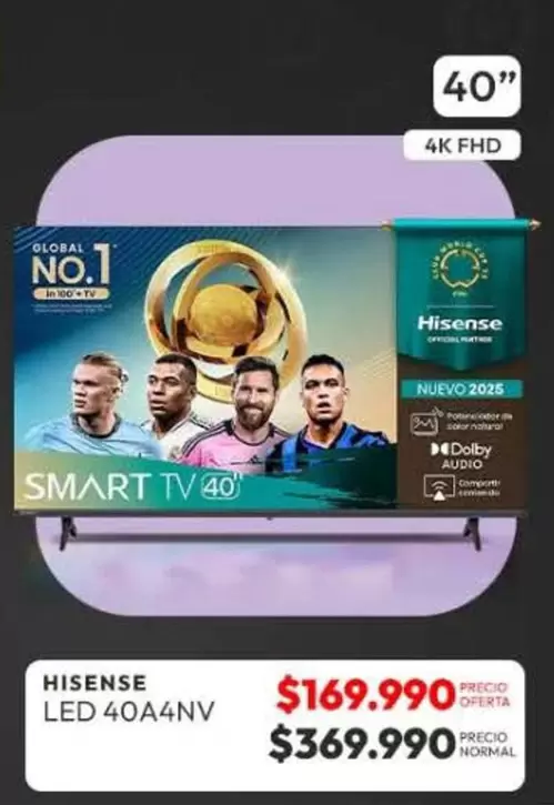 Hisense - Led 40a4nv