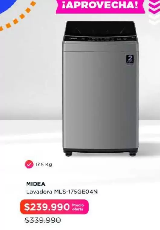 Midea - Lavadora Mls-175ge04n