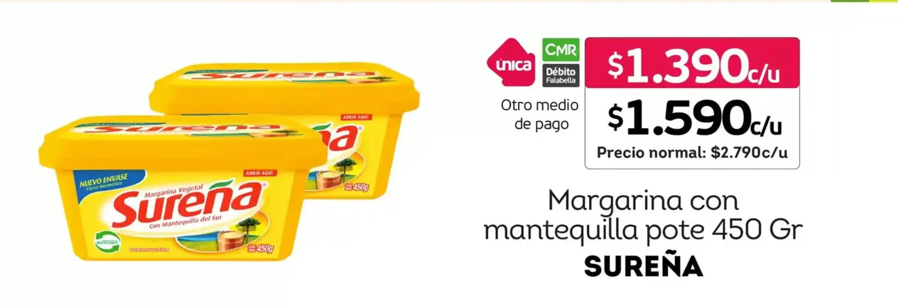 Sureña - Margarina Con Mantequilla Pote