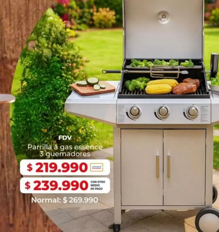 FDV -  Parrilla À Gas Essence 3 Quemadores