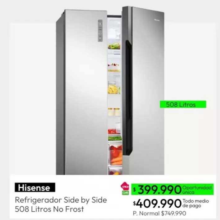 Hisense - Refrigerador Side By Side
