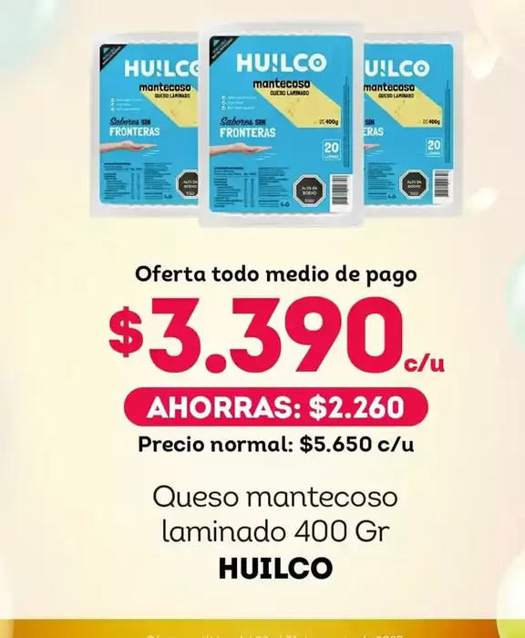 Huilco - Queso mantecoso laminado