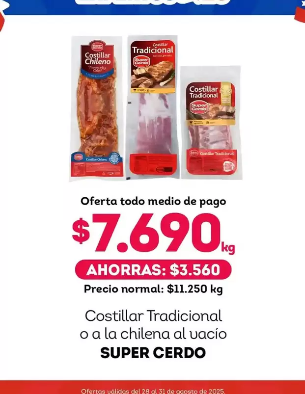Súper Cerdo - Costillar Tradicional O A La Chilena Al Uacio
