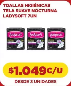 Ladysoft - Toallas Higienicas Tela Suave Nocturna