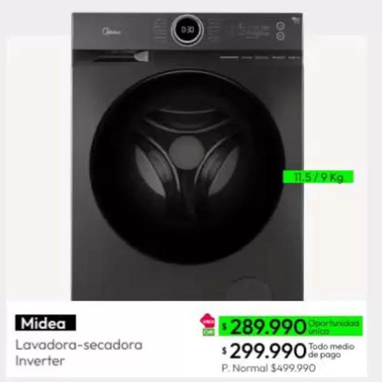 Midea - Lavadora-secadora Inverter