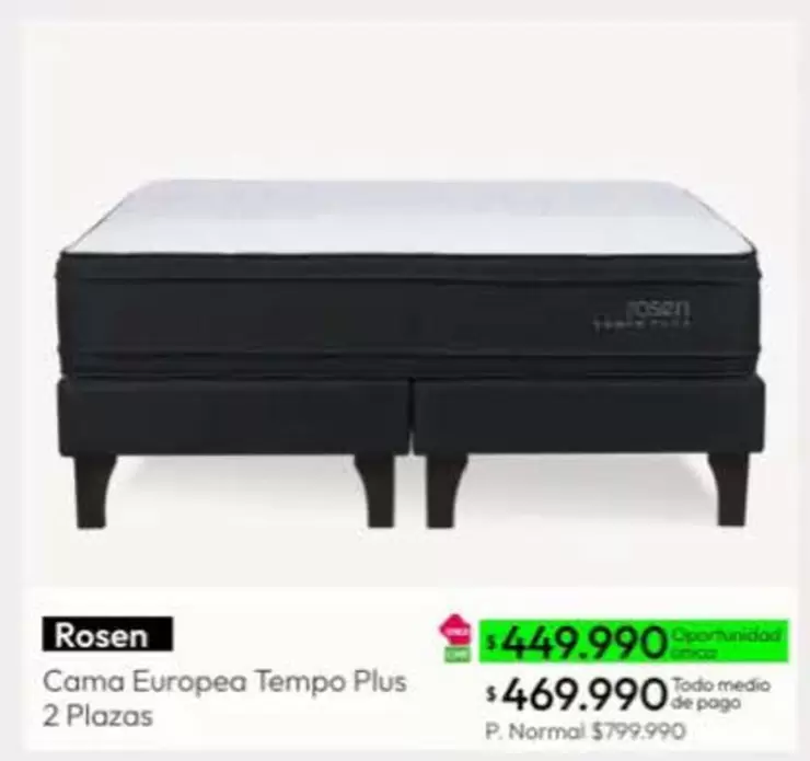 Rosen - Cama Europea Tempo Plus 2 Plazas