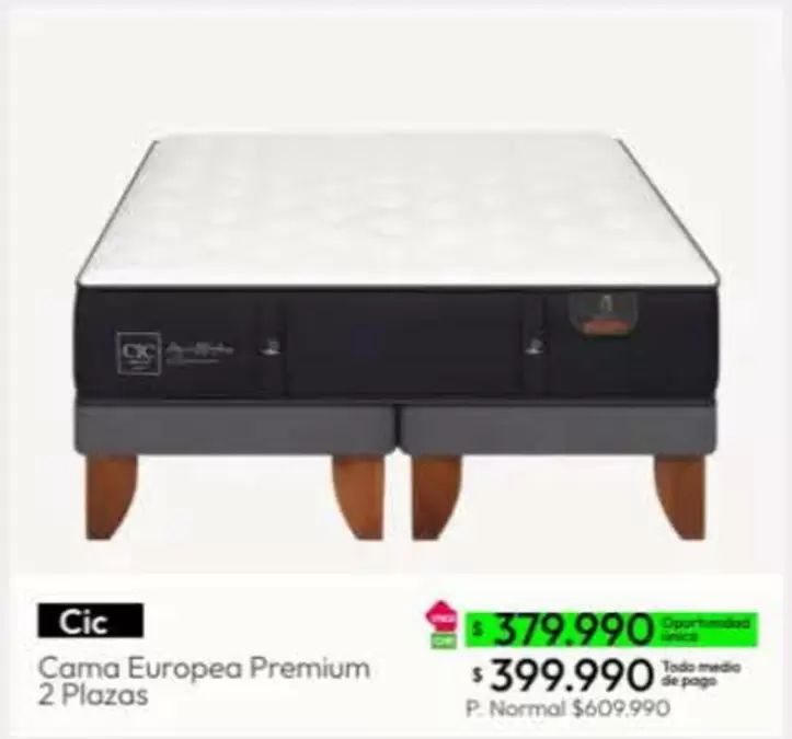 Cic - Cama Europea Premium 2 Plazas