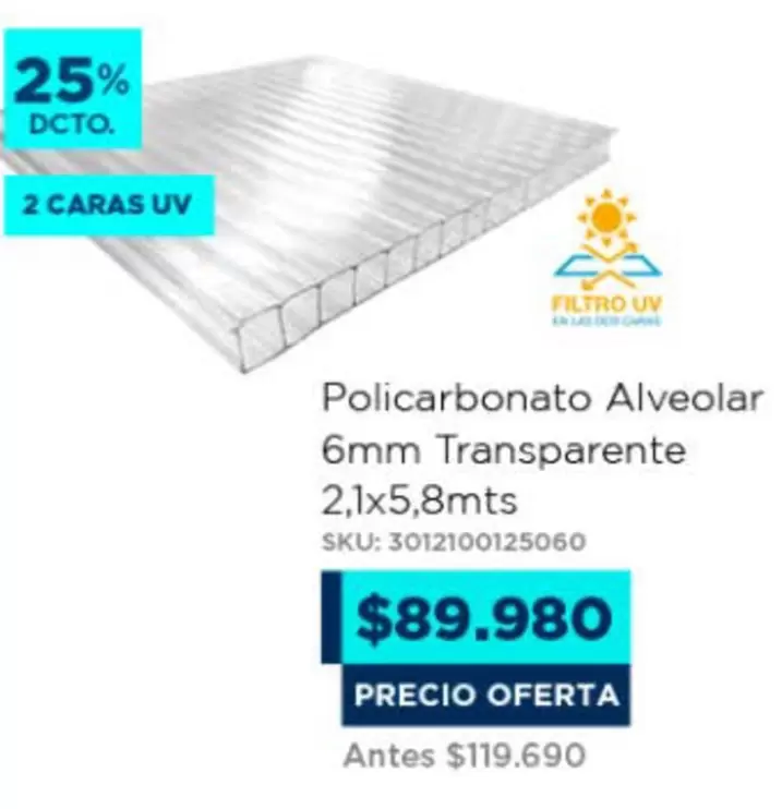 Policarbonato 6mm Transparente