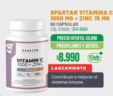 Up - Vitamina C 1000 MG+Zinc 15 MG 60 Cápsulas