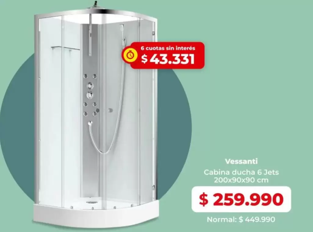 Vessanti - calpina ducha 6 Jets