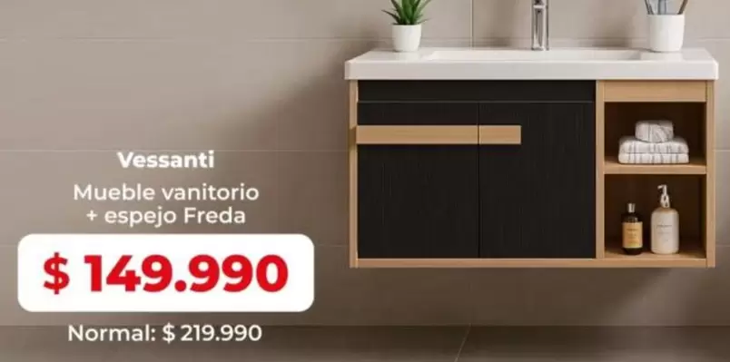 Vessanti -  Mueble Vanittorio + Espejo Freda