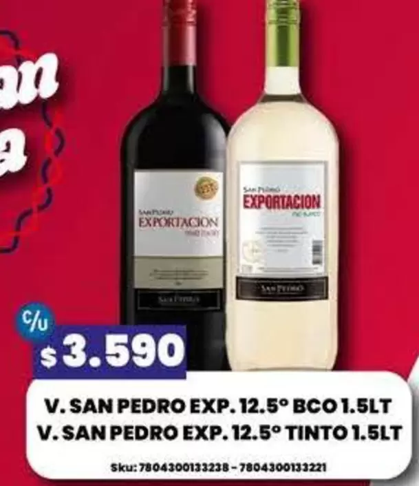Exportación - V. San Pedro Exp. 12.5° Bco 1.5lt V.san Pedro Exp. 12.5°