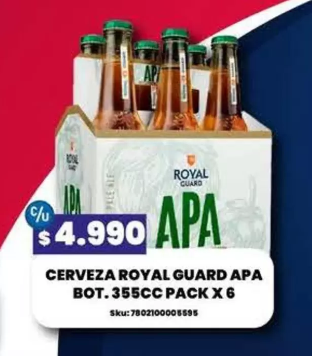 Royal - Cerveza Guard Apa Bot. 355cc Pack X 6
