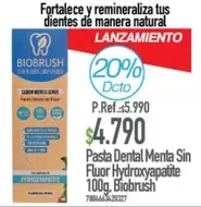 Pasta Dental Menta Sin Fluor Hydroxyapatte
