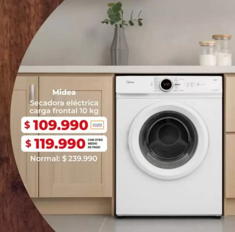 Midea - Secadora Electrica Carga Frontal