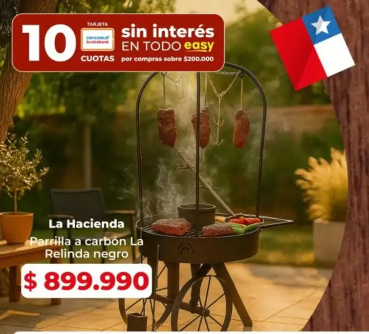 Tarjeta Cencosud - La Hacienda Parrilla A Carbon La Relinda Negro
