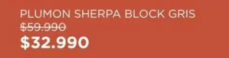 Plumon Sherpa Block Gris