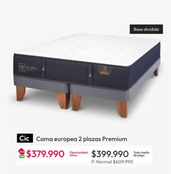 Cic - Cama Europea 2 Plazas Premium