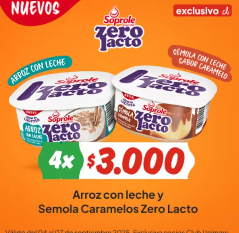 Soprole - Arroz Con Leche Y Semola Caramelos Zero Lacto