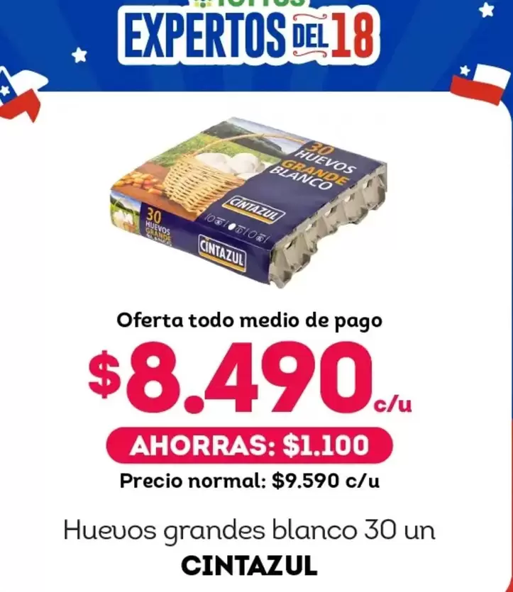 Huevos grandes blanco