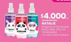 Fragancia Femenina Body Mist