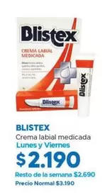 Blistex - Crema Labial Medicada Lunes Y Viernes