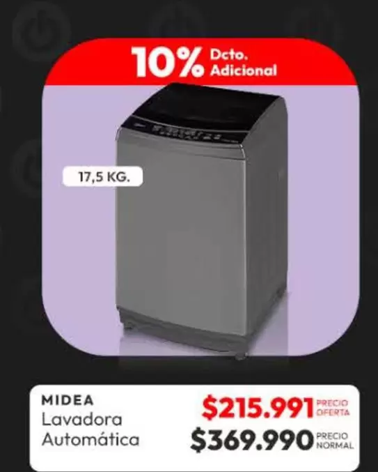 Midea - Lavadora Automática