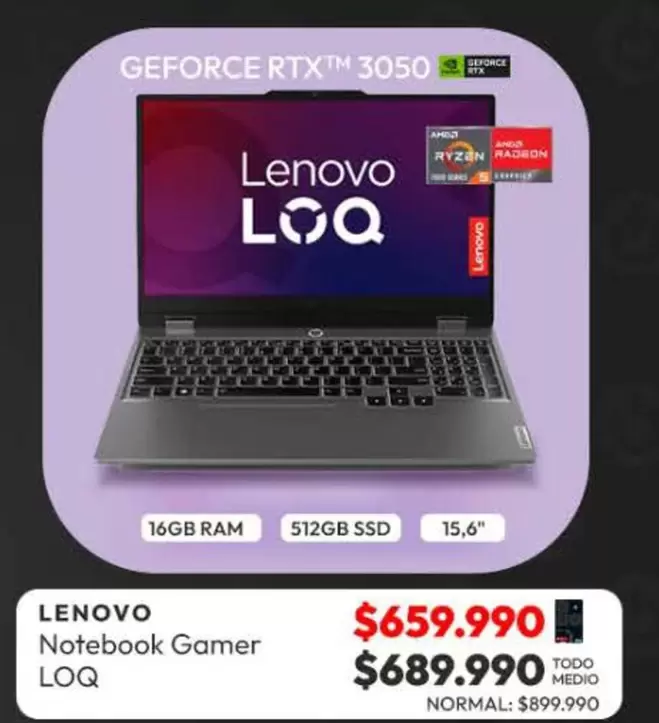 Lenovo - Notebook Gamer Loq