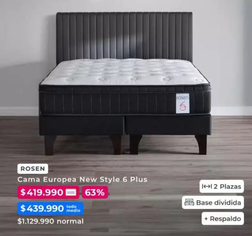 Rosen - Cama Europea New Style 6 Plus