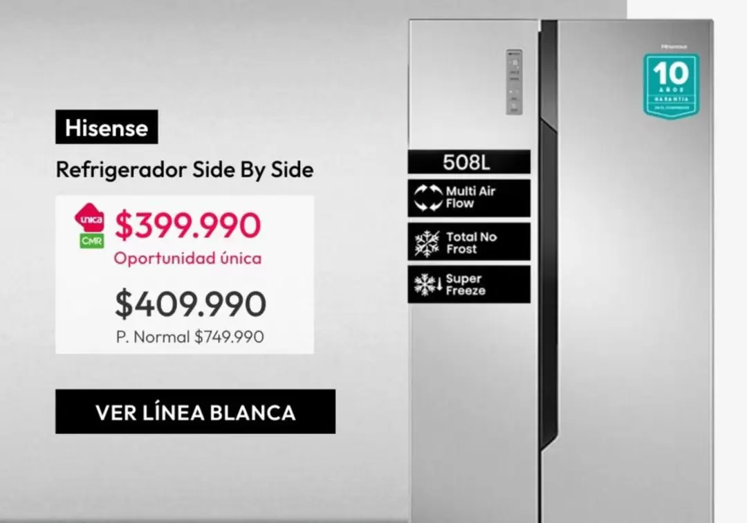 Hisense - Refrigerador Side By Side