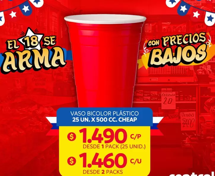 Vaso Bicolor Plástico
