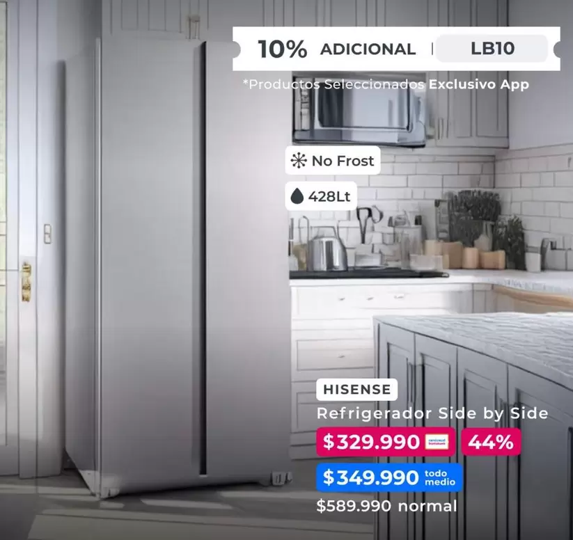 Hisense - Refrigerador Side By Side
