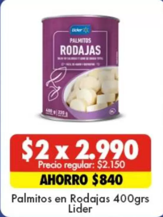 Lider - Palmitos En Rodajas