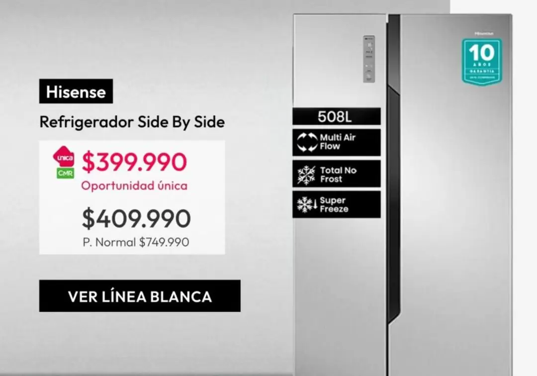 Hisense - Refrigerador Side By Side