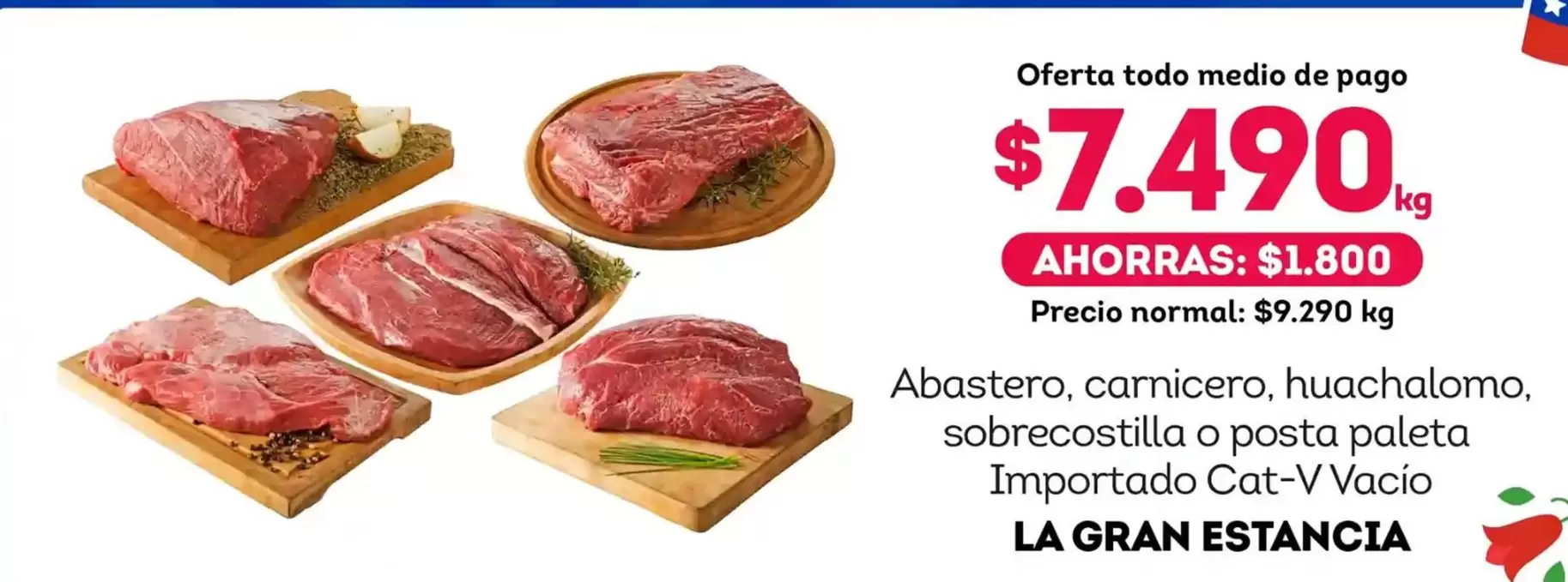 Abastorro, Carnicer, Huachalmomo, Sobrecostilla O Posto Paleta Importado Cat-V Vacio