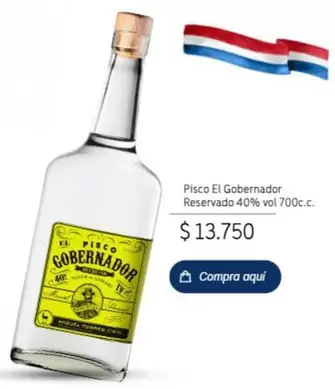 Pisco El Gobernador Reservado