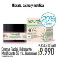 Naturaloe - Crema Facial Hidratante Matificante