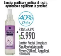 Loción Facial Limpieza Sin Alcohol Agua De Rosas