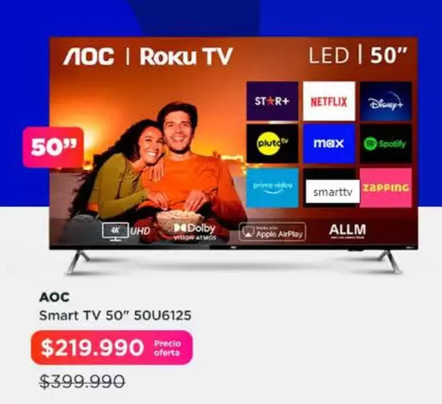 AOC - Smart Tv 50" 50U6125