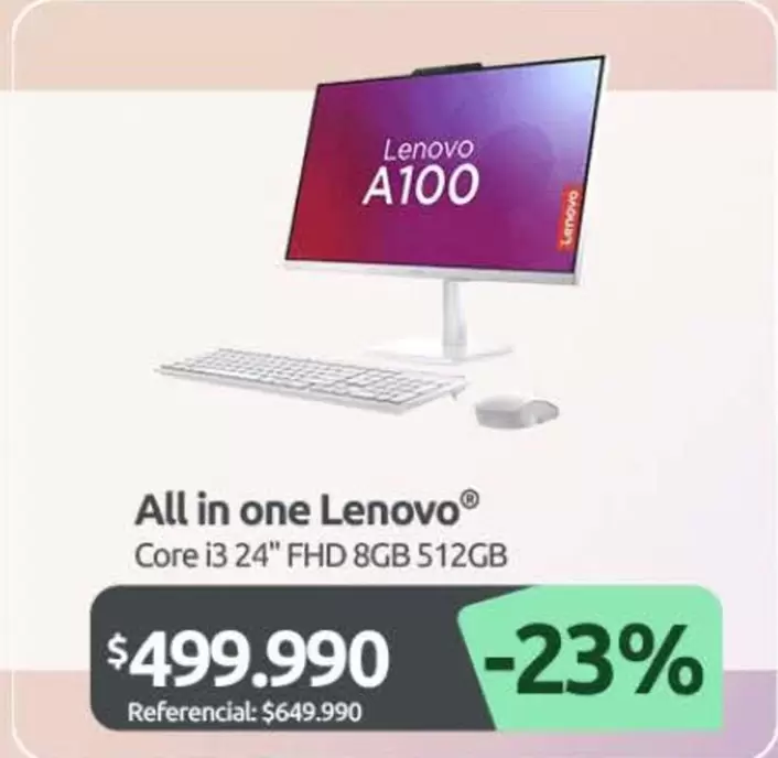 Lenovo - All In One ® Core I3 24" Fhd 8gb 512gb