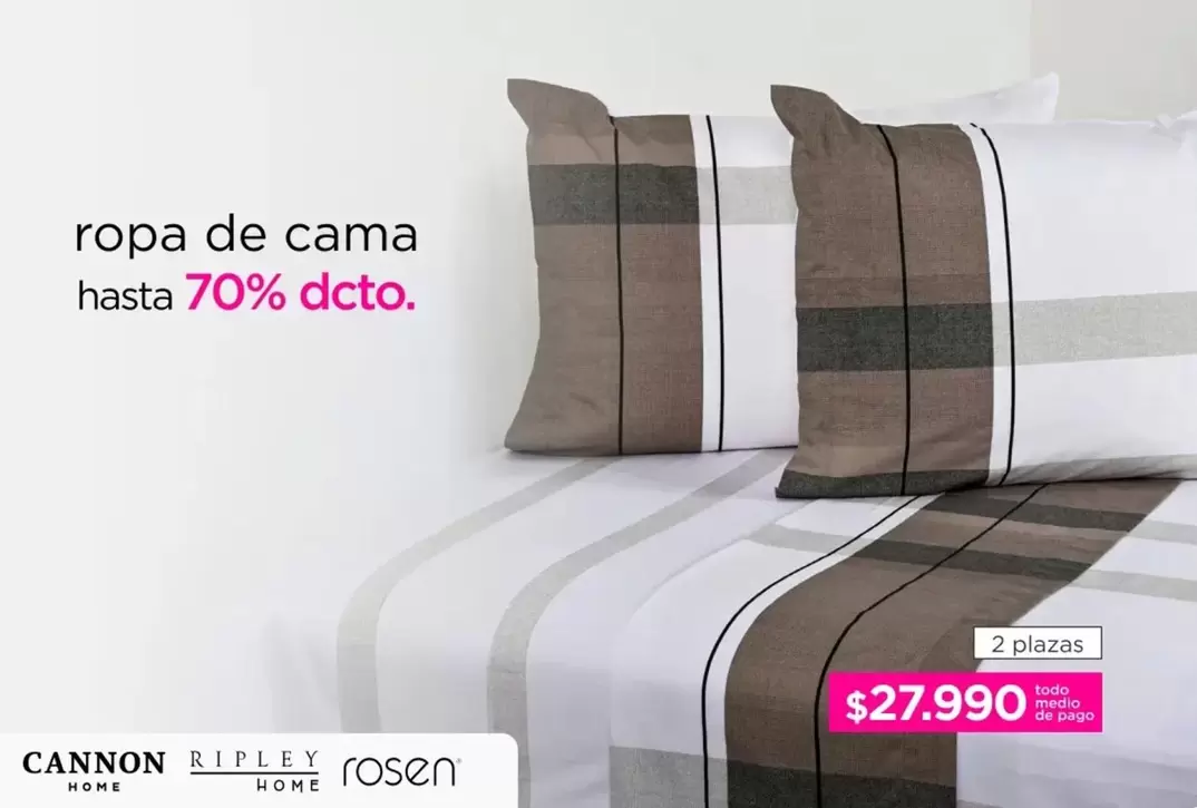 Rosen - ropa de cama hasta 70% dcto