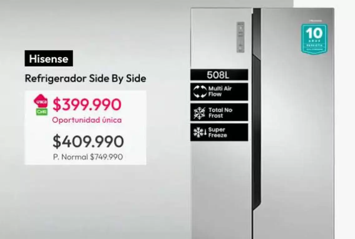 Hisense - Refrigerador Side By Side