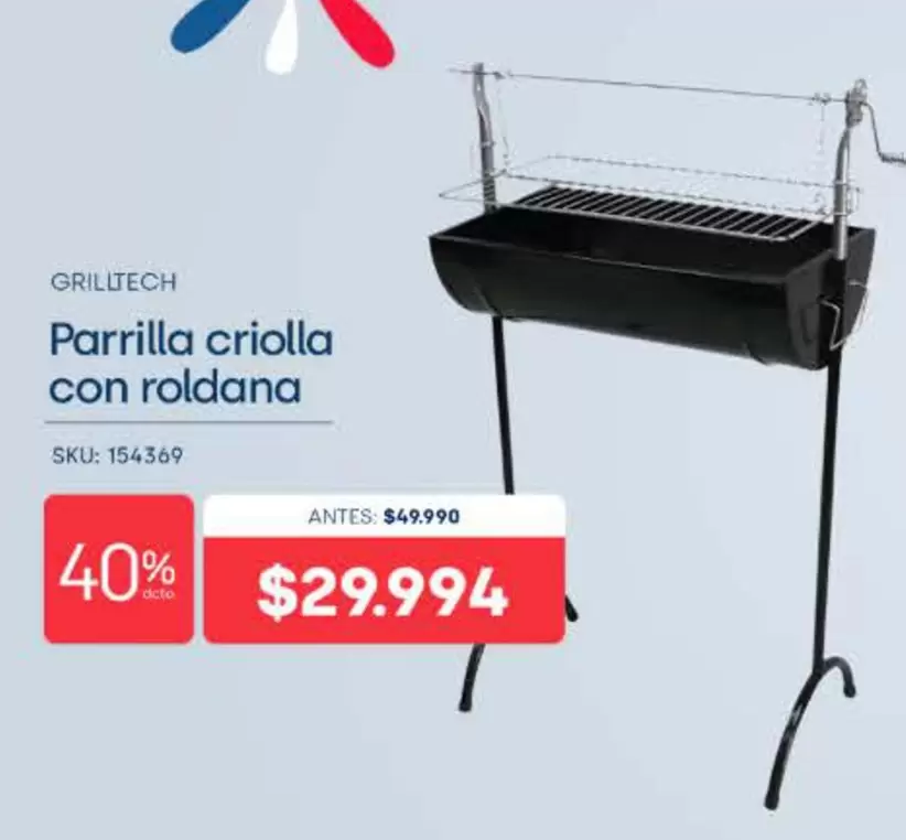 Parrilla Criolla Con Roldana