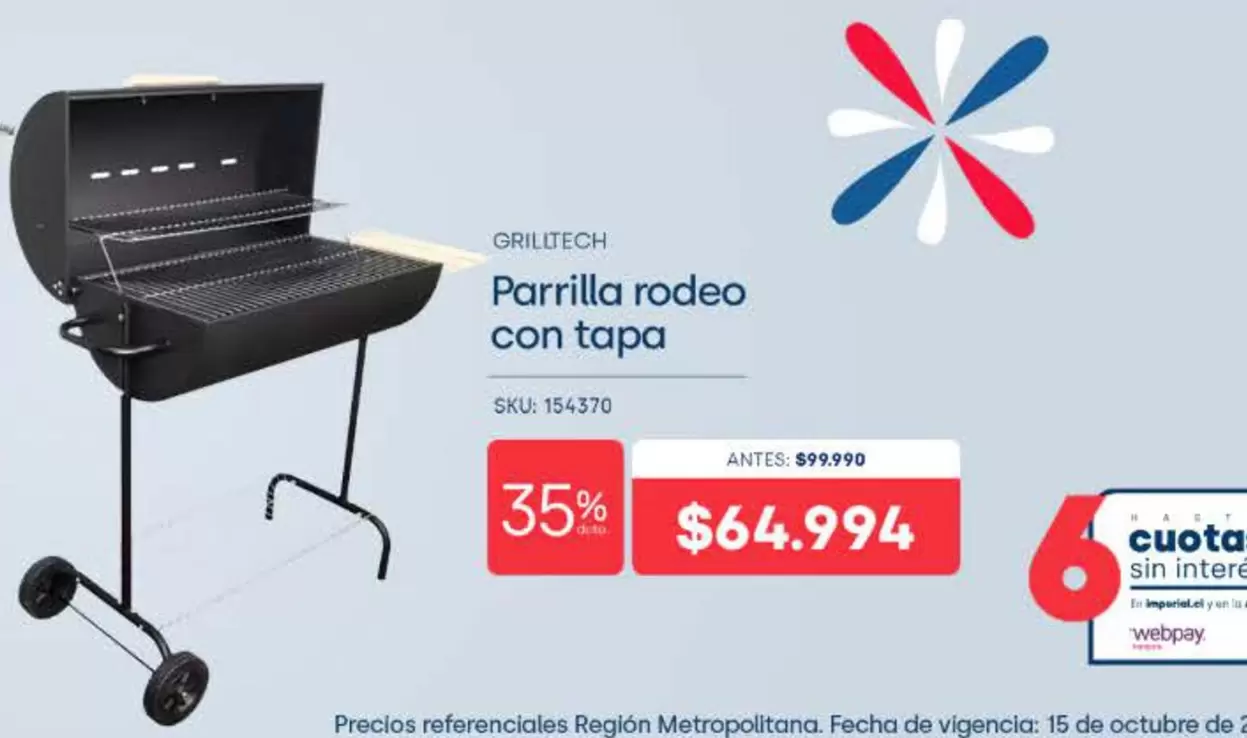 Parrilla Rodeo Con Tapa