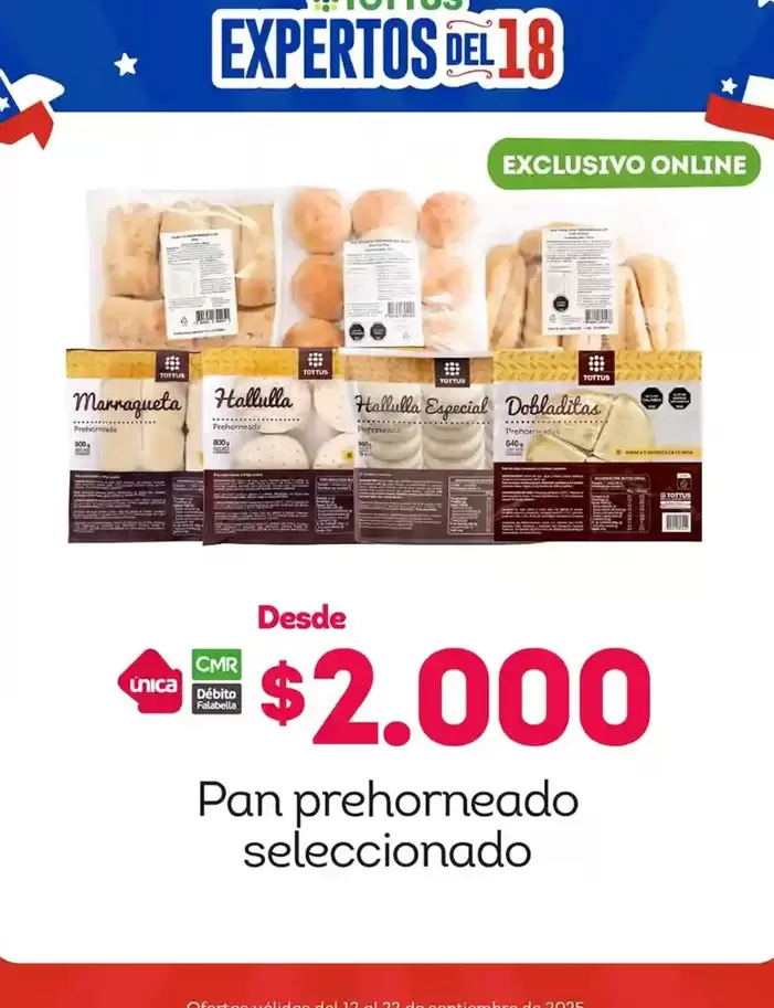 Tottus - Pan Prehorneado Seleccionado