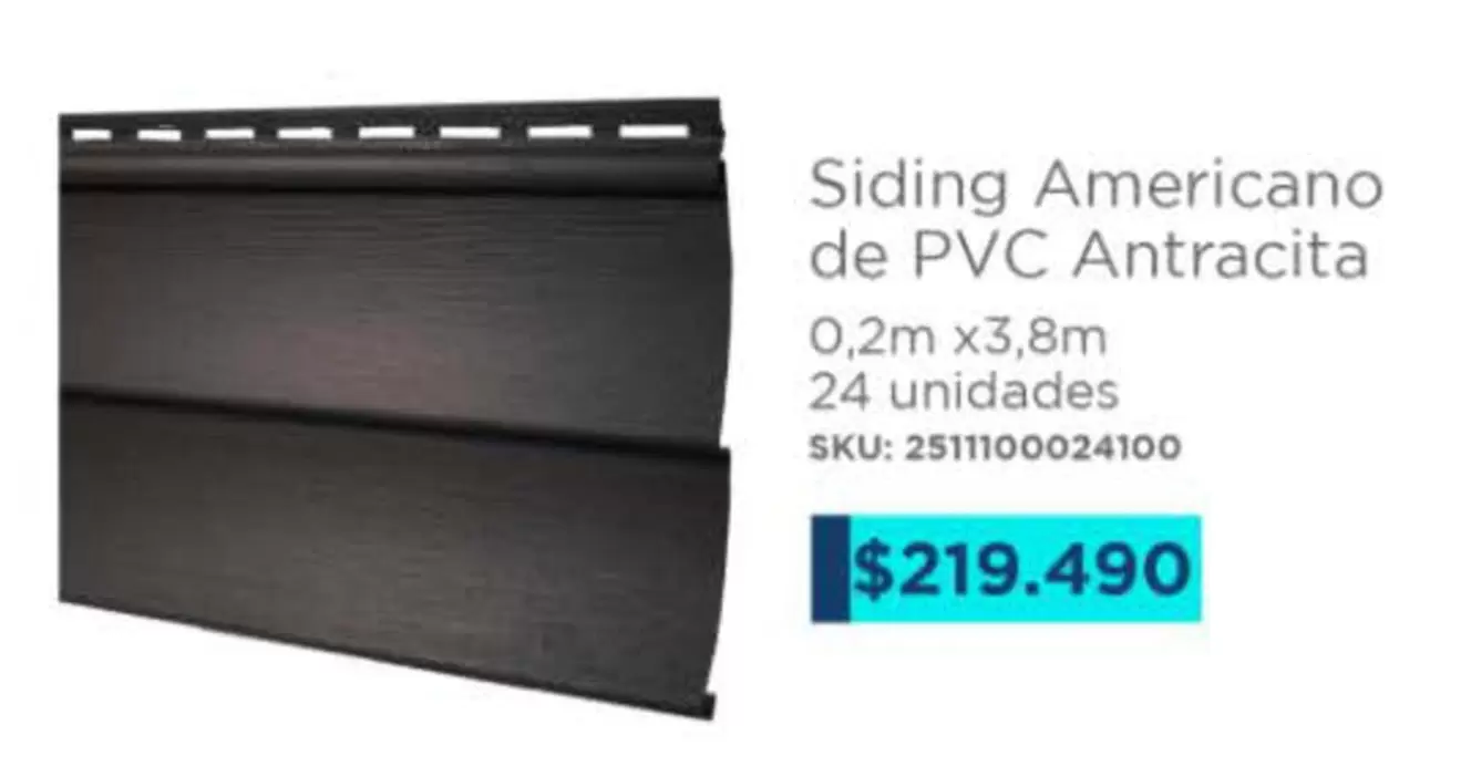 Siding Americano De Pvc Antracita