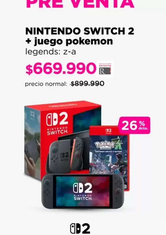 Pokemon - Switch 2 + Juego