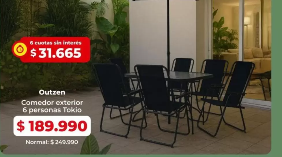 Comedor Exterior 6 Personas Tokio