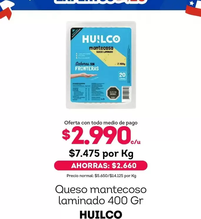 Huilco - Queso Mantecoso Laminado