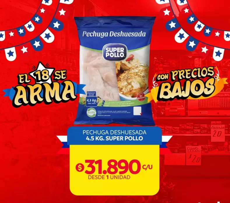 Súper Pollo - Pechuga Deshuesada